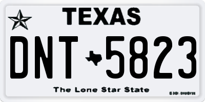 TX license plate DNT5823