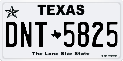 TX license plate DNT5825