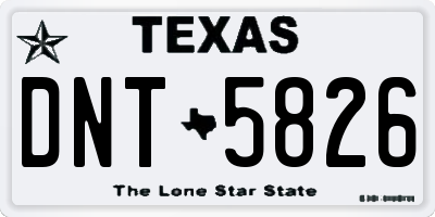 TX license plate DNT5826