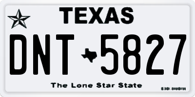 TX license plate DNT5827