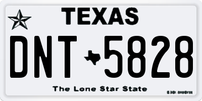 TX license plate DNT5828