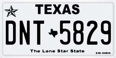 TX license plate DNT5829