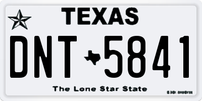TX license plate DNT5841