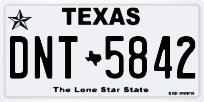 TX license plate DNT5842