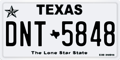 TX license plate DNT5848