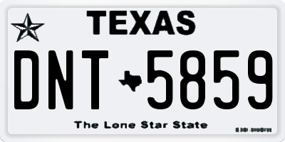 TX license plate DNT5859