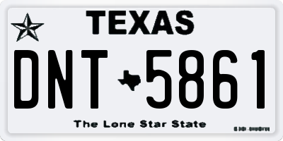 TX license plate DNT5861