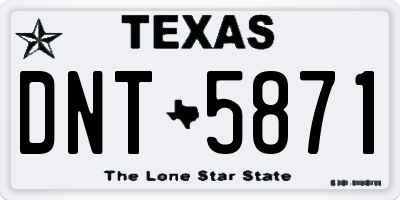 TX license plate DNT5871