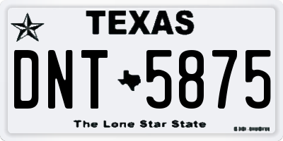 TX license plate DNT5875