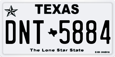 TX license plate DNT5884