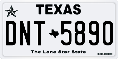 TX license plate DNT5890