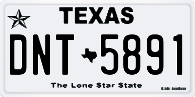 TX license plate DNT5891