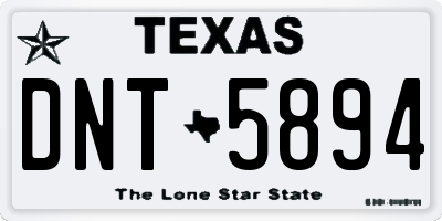 TX license plate DNT5894