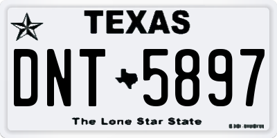 TX license plate DNT5897