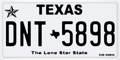 TX license plate DNT5898