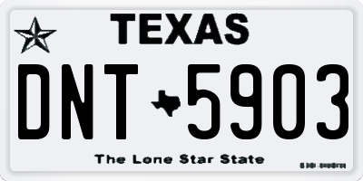 TX license plate DNT5903