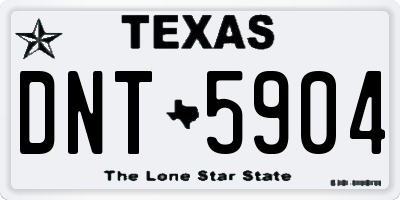 TX license plate DNT5904