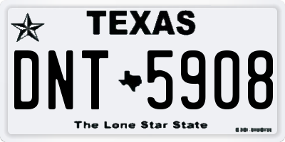 TX license plate DNT5908