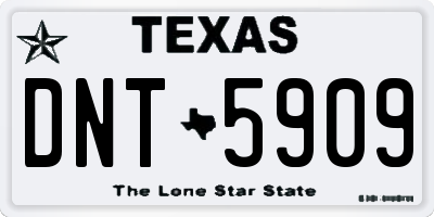 TX license plate DNT5909