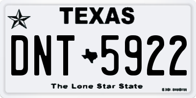TX license plate DNT5922