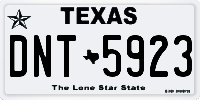 TX license plate DNT5923