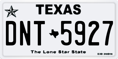 TX license plate DNT5927