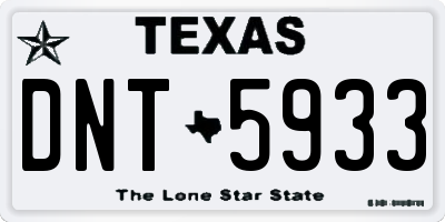 TX license plate DNT5933