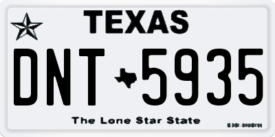 TX license plate DNT5935