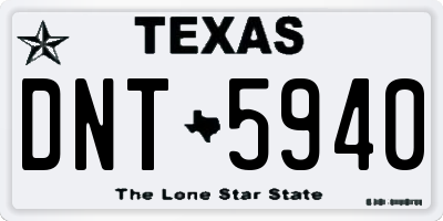 TX license plate DNT5940
