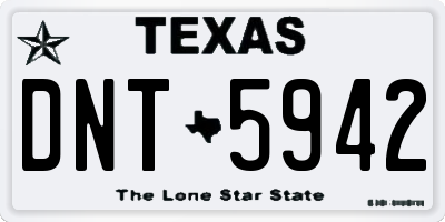 TX license plate DNT5942