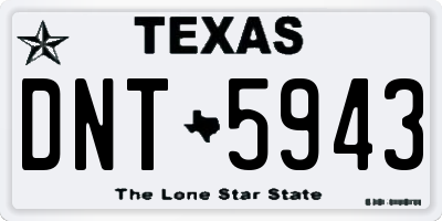 TX license plate DNT5943