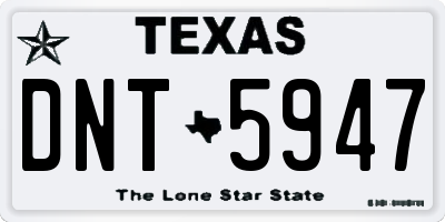 TX license plate DNT5947