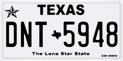 TX license plate DNT5948