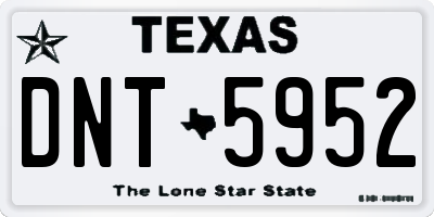 TX license plate DNT5952