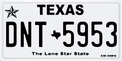 TX license plate DNT5953