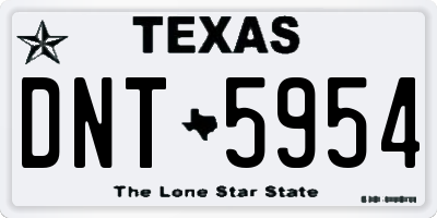 TX license plate DNT5954