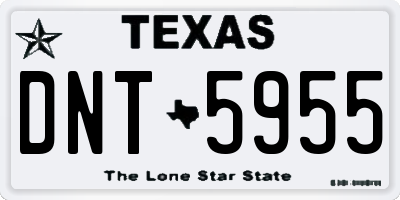 TX license plate DNT5955