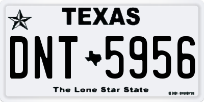 TX license plate DNT5956
