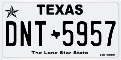 TX license plate DNT5957