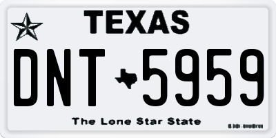 TX license plate DNT5959