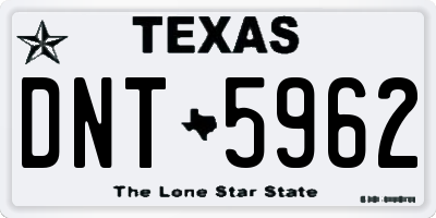 TX license plate DNT5962