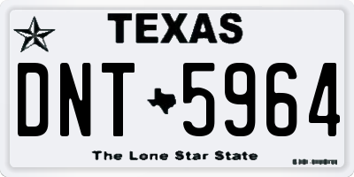 TX license plate DNT5964