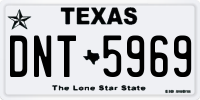TX license plate DNT5969