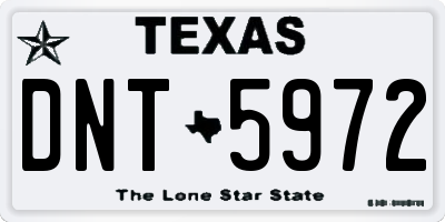 TX license plate DNT5972