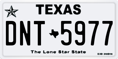 TX license plate DNT5977