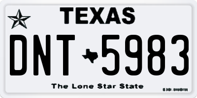 TX license plate DNT5983