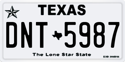 TX license plate DNT5987