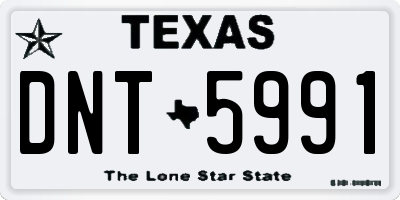 TX license plate DNT5991