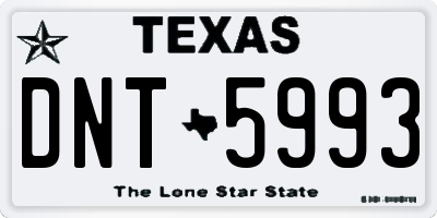 TX license plate DNT5993