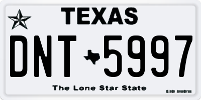 TX license plate DNT5997